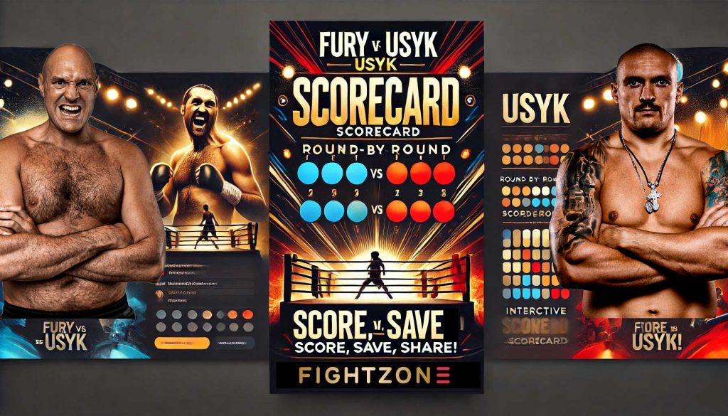 Fury Usyk Scorecard